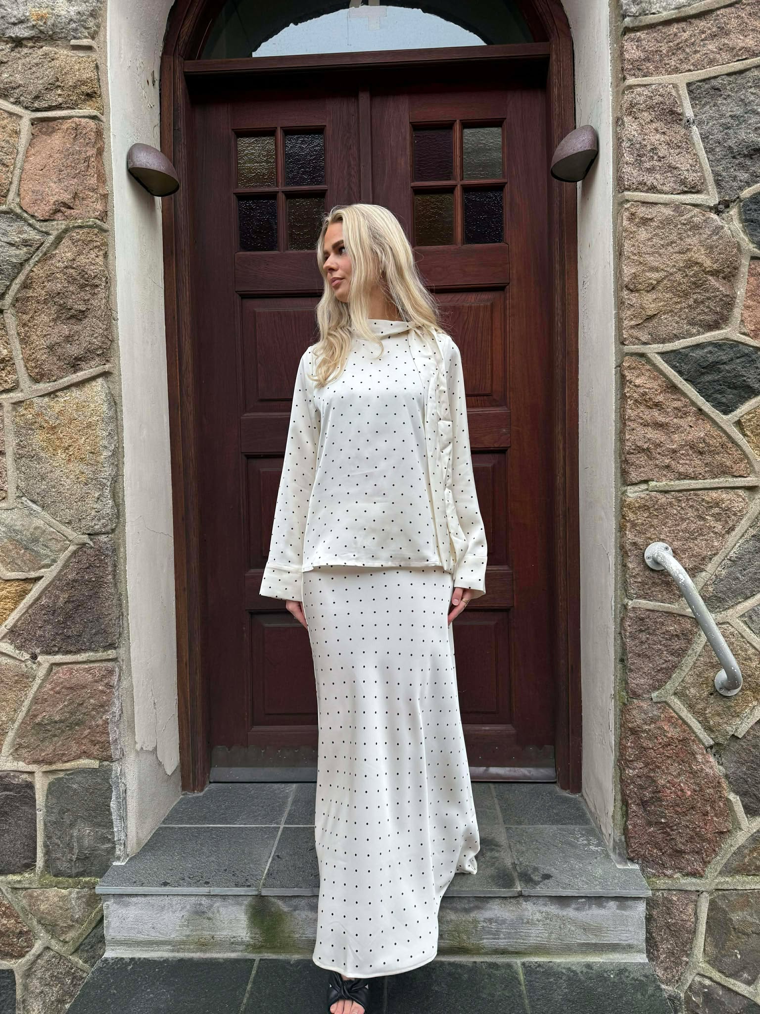 VIFADIA Midi Skirt - Cloud Dancer